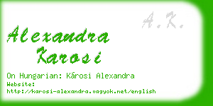 alexandra karosi business card